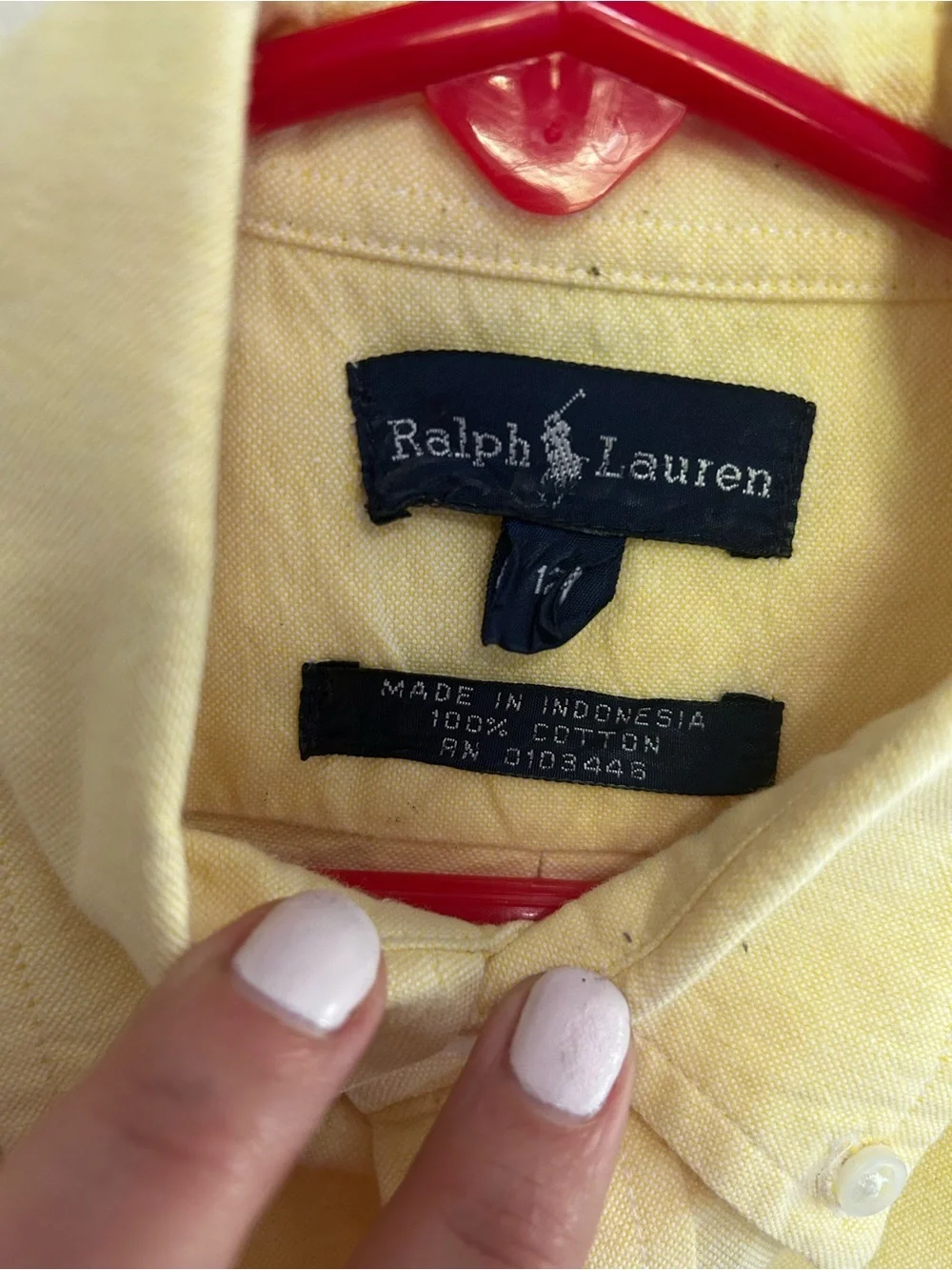Ralph Lauren Boys Size 12 Short-Sleeve Button-Down Shirt in Pale Yellow
